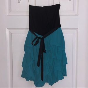 Turquoise/Black Dress